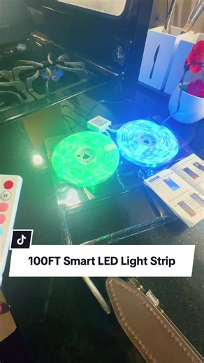 100FT Smart LED Light Strip RG #ledlightstrip #rgblights #tiktokshop