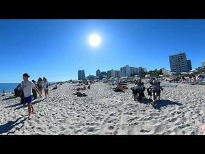🇺🇸 Relaxing day at Miami beach walk | beach walk 4k