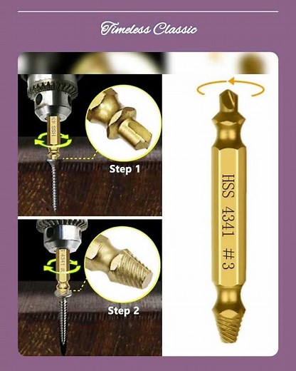 Damaged Screw Drill Bit Extractor