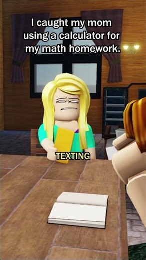 Mom Texting Instead Of Doing Homework 😭 #roblox #relatable