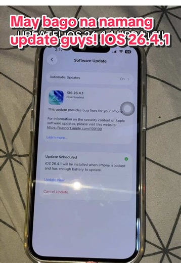 Bagong iOS 26.4.1 Update para sa mga Malowbat na Devices!