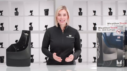 WeatherTech Custom No Drill Splash Guard MudFlaps for Dodge Ram Truck 2500/3500, Ram 2500/3500 - Front Pair (110108), Black