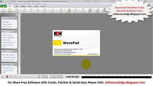 WavePad Audio Editor Master's Edition [v5.48] Download & Install + Serial Key