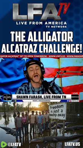Shawn Farash on Instagram: "I present to you: "The Alligator Alcatraz Challenge" What do you think 🤣"