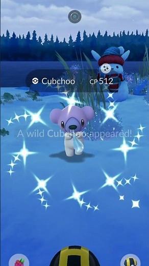 SHINY CUBCHOO! 🐻‍❄️ Winter Holiday Part 2 Wild Catch! ❄️ #shorts #shinypokemon #pokemon