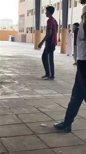 Football ball unexpectedly flies toward the spectators in Jeddah, Saudi Arabia