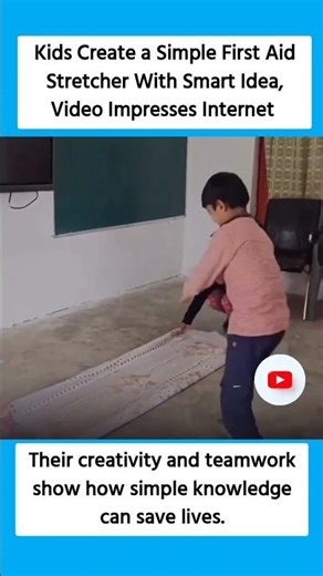 Kids Create a Simple First Aid Stretcher With Smart Idea, Video Impresses Internet #shorts