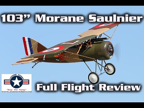 Legend Hobby / Seagull Models 103" Morane Saulnier AI Detailed Flight - Grand Avion! | HobbyView