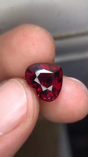 Most Beautiful Natural Heart Shape Red Garnet ❤️✨ | Rare Gemstone Beauty