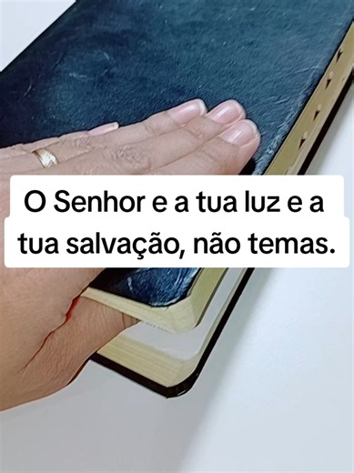O Senhor e a tua luz e a tua salvação, não temas. #versiculosbiblicos #bibliasagrada #biblia #palavradedeus #foryou