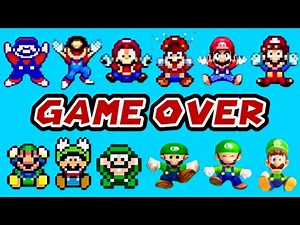 Evolution of Mario & Luigi GAME OVER Screens in Official, Hacks & Fan Games [Mega Video]