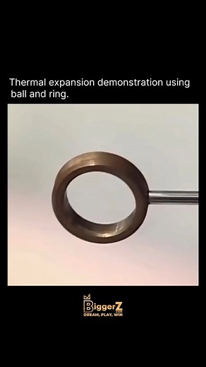 @explains.everything on Instagram: "The thermal expansion demonstration using a ball and ring is a classic physics experiment that illustrates the concept of thermal expansion. Here's how it works: . . When the ball is heated, it expands and becomes too large to pass through the ring. Conversely, when it's cooled, the ball contracts and passes through the ring freely. This phenomenon demonstrates how metals expand when heated and contract when cooled. The ball and ring apparatus typically consis