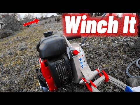 Gas Powered Winch In Action!