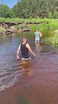 Swimming in the river,wet jeans #nature #lake #travel