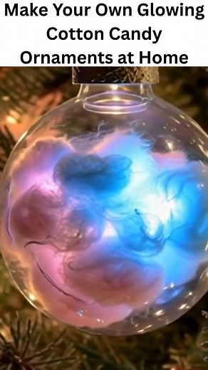2.6K views | Glowing Cotton Candy Ornaments Materials Needed: Clear...