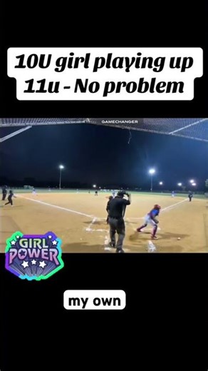 10u girl killing it in 11u Friday Night Lights baseball #baseballlife #baseballszn #travelbaseball