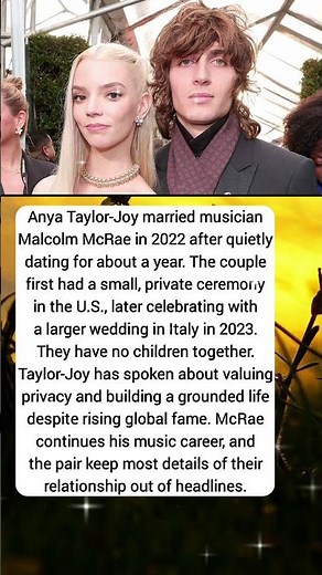 Anya Taylor-Joy's Private Marriage