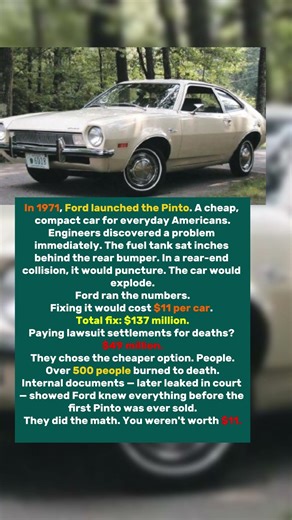 Ford Knew People Would Die. They Sold It Anyway