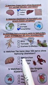 Unglaubliche Fakten über Erde, Tiere und den menschlichen Körper | Das große Wissensquiz