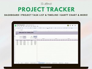 Project Tracker Template Google Sheets Project Management Planner Excel Spreadsheet Project Timeline Task Tracker Gantt Chart Kanban View - Etsy