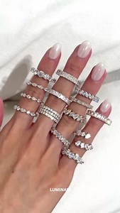 When one ring isn’t enough to say it all. Start here. Eternity rings, each cut telling a different story. Different designs. Same kind of feeling. 💍✨ . Line (@)luminari Tel: 092-423-6428, 099-323-6469 📍 Showroom at Sukhumvit 77 | Luminari - Bespoke Lab Grown Diamond Jewelry