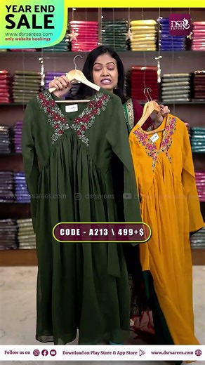 Hand work Aliya Kurtis | Booking : 6374441254 | www.dsrsarees.com
