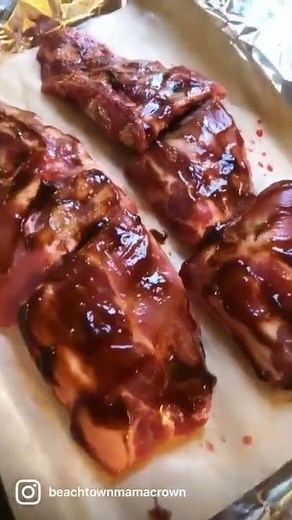 Slow and low oven roasted ribs