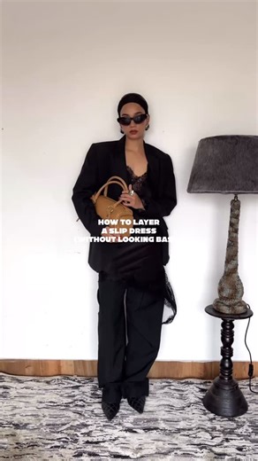 Shreya on Instagram: "4 ways to style a slip dress and keep it interesting. I wear mine on repeat and always get asked how to make it work past summer. These are the layering and styling tricks I actually use, season after season. Save this for the days you stare at your slip dress and draw a blank. Save this for later! - - - - - - - - - - - - - - - - - - - - - - - - - - - - - - - - - - - (How to style a slip dress all year,Slip dress for every season,All season outfit ideas,Slip dress layering,