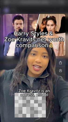 Harry Styles & Zoe Kravitz net worth comparison 💰