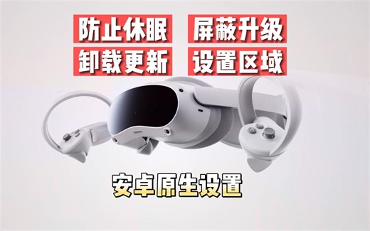 PICO安卓原生设置 防止休眠 屏蔽升级 卸载更新 设置区域