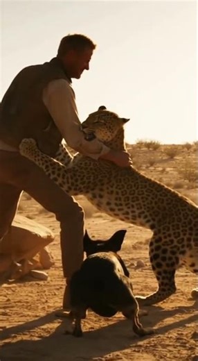 Man vs Leopard: Intense Desert Battle Caught on Camera