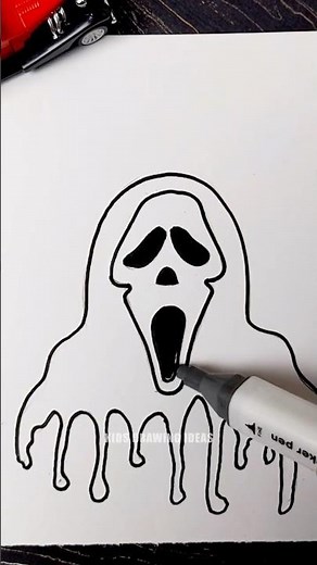 Want to Draw a Ghost in 1 Minute? 👻 | Easy Halloween Drawing Tutorial for Kids 🖤