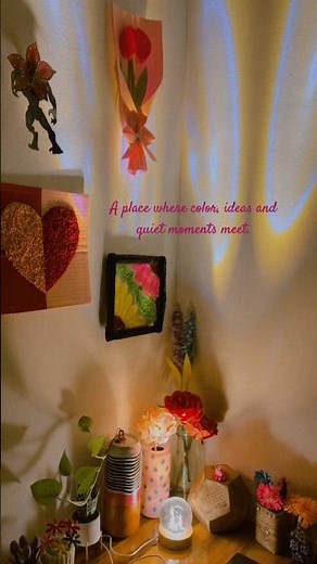 My Cozy DIY Craft Corner 💖 | Creative Space Tour 🎨 #artandcraft #shorts