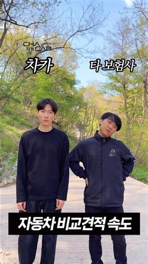 차카 VS 타보험사 자동차보험 비교견적 속도