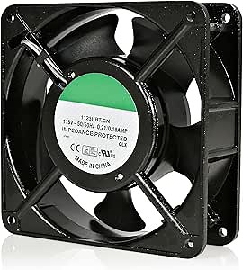 StarTech.com 120mm Axial Rack Muffin Fan for Server Cabinet, 115V, AC Cooling, Low Noise & Quiet PC Computer Case Fan