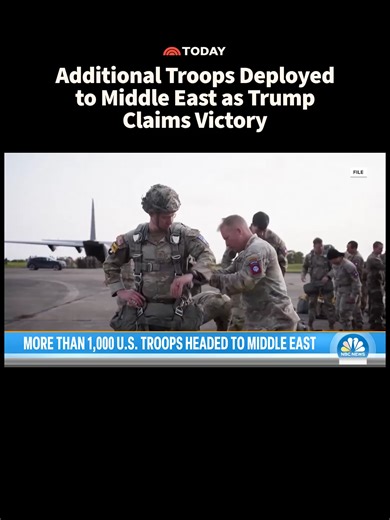 More than 1,000 additional troops from the 82nd Airborne Division are heading to the Middle East, according to two sources. The announcement came as President Donald Trump said in the Oval Office on Tuesday, “We’ve won this, this war has been won.” NBC's Richard Engel reports for TODAY on the war in Iran. #TODAYShow