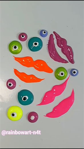 #shorts #rainbow #satisfying #makeup #art #emoji