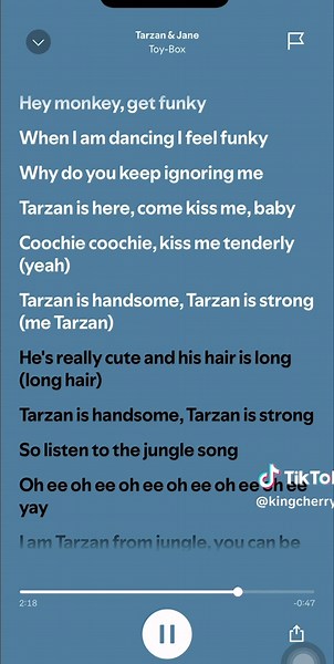 Toy Box - Tarzan & Jane 🔥🔥🔥 #toybox #tarzanjane #song #lyrics #trending #viral #fyp #kingcherryy