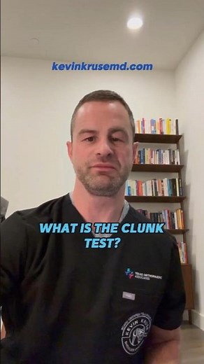 What Is The Clunk Test #shouldertest #shoulderspecialist