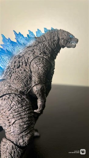 Stop motion animation Godzilla charging up(with sound) #godzilla