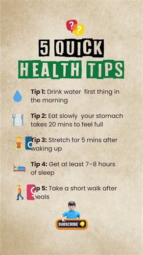 5 Quick Health Tips You NEED To Know | Boost Your Day! #healthylife #healthtips