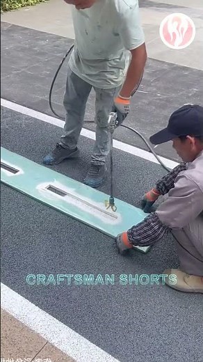 Pavement | Operation of marking lines on pavement