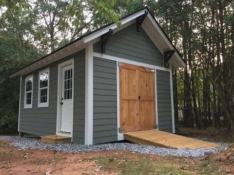 How to build a shed ramp on a sloped grade