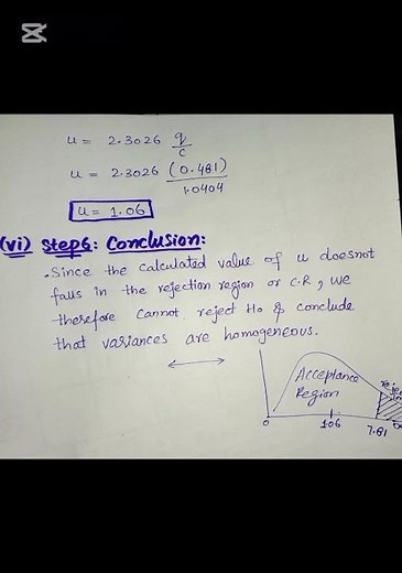 Bartlett's test example|Step by step solution in one minute