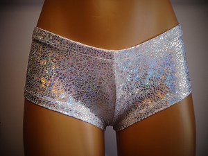Shiny Hologram Booty Shorts: Low Rise Cheeky Cut - Plus Sizes - Etsy