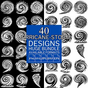 Hurricane Storm SVG Bundle: Vector Designs for Cricut & Silhouette - Etsy