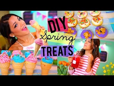 Easy + Yummy Spring Treats! DIY Donuts, Ice-cream Cupcakes + Strawberry Lemonade!