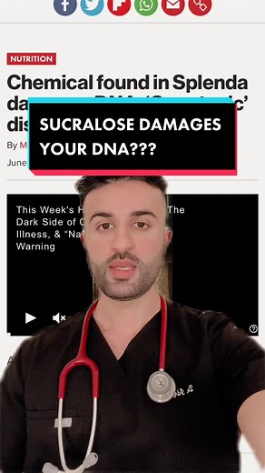 SUCRALOSE DAMAGES YOUR DNA?? 🧬❌😱 #weightloss #fatloss #nutrition #fitness