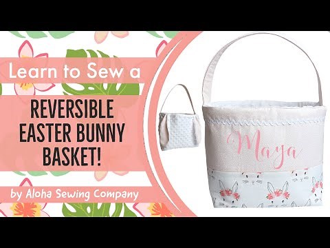 🐣 ❤️ How to Sew an EASY Easter Basket with Bunny Ears - Easy Tutorial with a Sewing Pattern!
