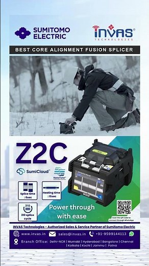 sumitomo electric fusion splicer | sumitomo electric z2c | core alignment fusion splicer | invas